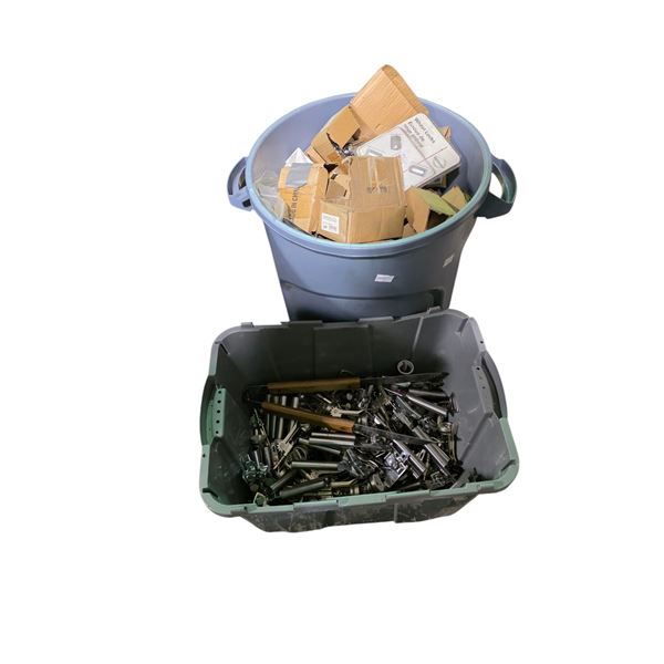 Group of 2 Bins of Car Components - includes assorted sizes NEW Splines & Wheel Locks