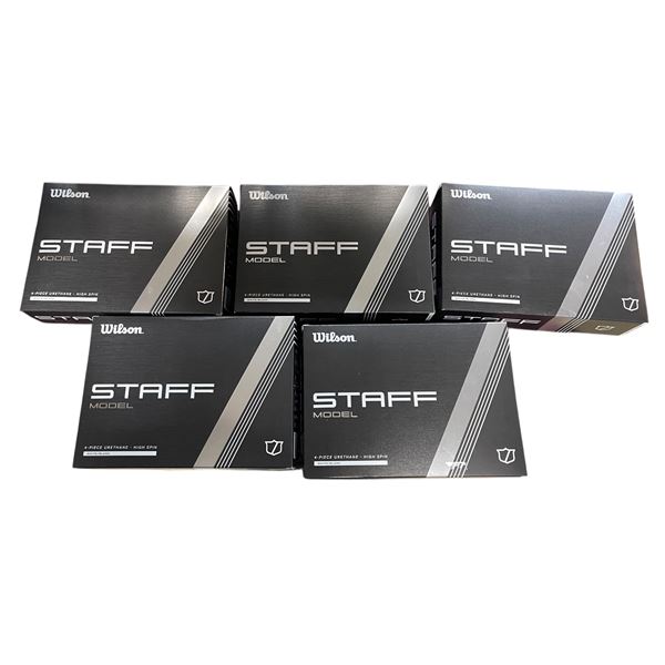 New in Box - 5 Boxes WILSON Staff Model Golf Balls - RV: $325 CAD