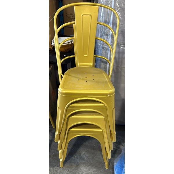 Large Lot of 90 Metal Cafe Chairs