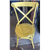 Image 1 : Large Lot of 30 Yellow X-back Bistro Chairs