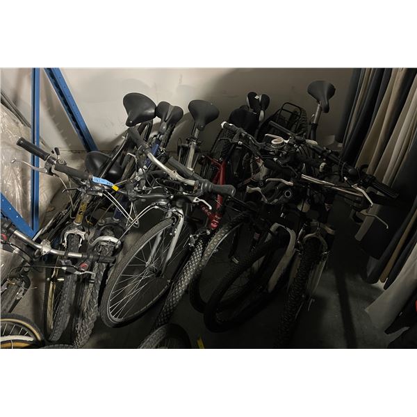 Mixed Group of 8 Mountain and Hybrid Bikes - Sold as-is