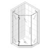 Image 1 : Prism Plus Shower Enclosure (SHEN-GLP2601-363610) - Glass Panels Only