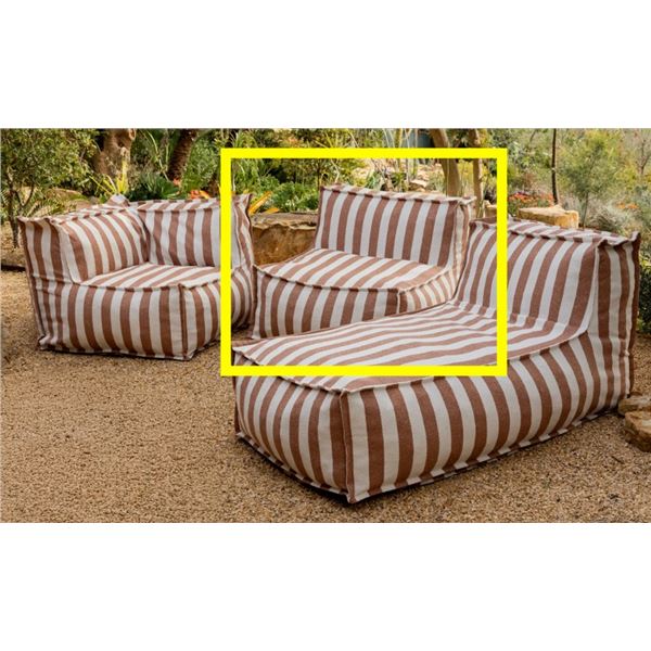 Sundays Make Waves Outdoor 1-Piece Modular Armless Base (SMP-OUT-FN-004-100)