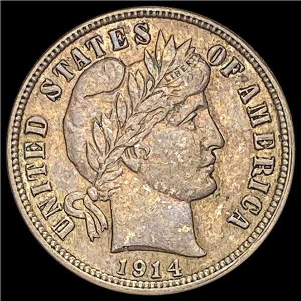 1914 Barber Dime CLOSELY UNCIRCULATED