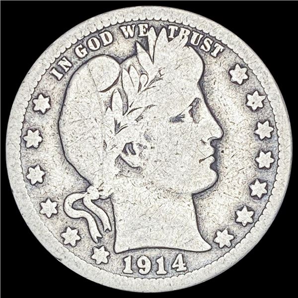 1914-S Barber Silver Quarter NICE CIRC