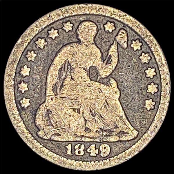 1849 Silver Half Dime NICELY CIRCULATED