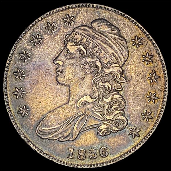 1836 Capped Bust Half Dollar CLOSELY  UNCIRCULATED