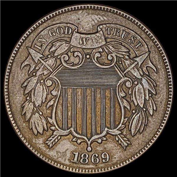 1869 Copper 2 Cents CLOSELY UNCIRCULATED