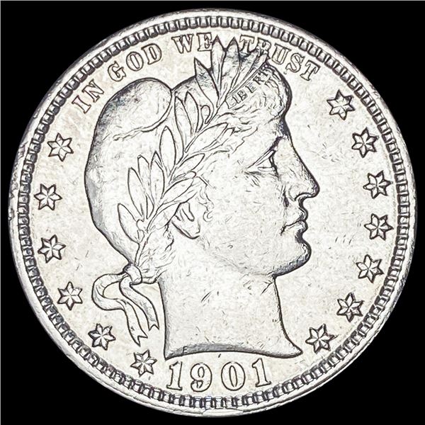 1901 Silver Barber Quarter CLOSELY  UNCIRCULATED