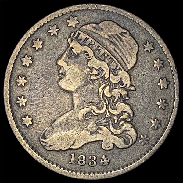 1834 Capped Bust Quarter LIGHTLY CIRCULATED