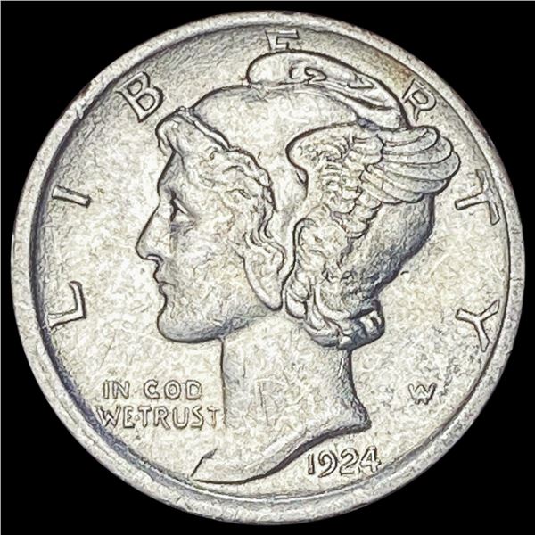 1924-D Silver Mercury Dime CLOSELY  UNCIRCULATED