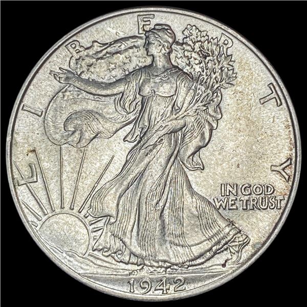 1942 Silver Half Dollar (Walking Liberty)  CHOICE BU