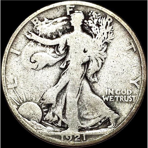 1921-D Walking Liberty Half Dollar NEARLY  UNCIRCULATED