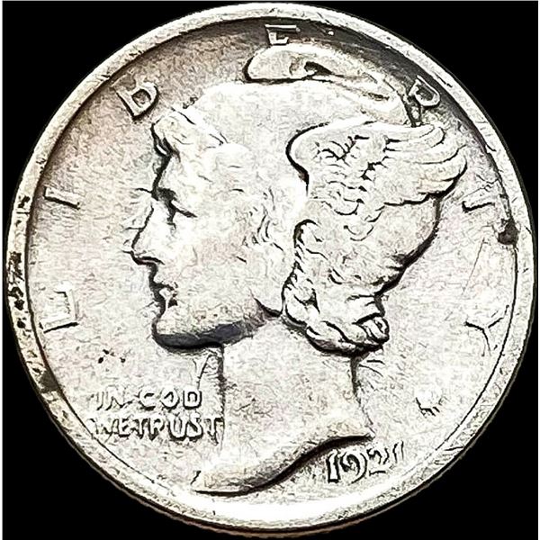 1921 Silver Mercury Dime NEARLY UNCIRCULATED
