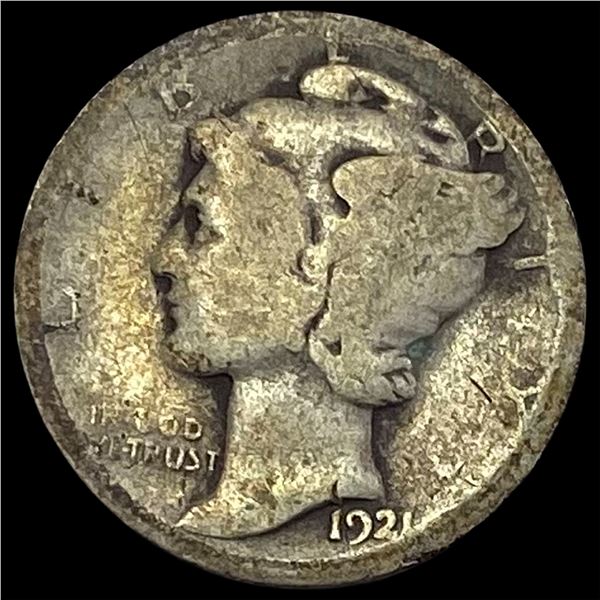 1921 Silver Mercury Dime NICELY CIRCULATED