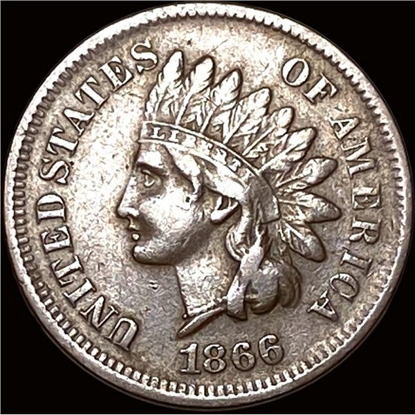 1866 Indian Head Cent NEARLY UNCIRCULATED