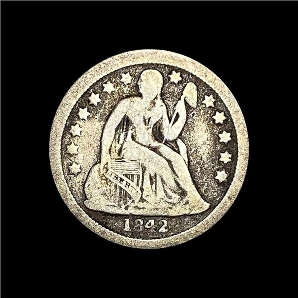 1842-O Silver Seated Liberty Dime NICELY CIRCULATED