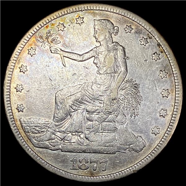 1877 Silver Trade Dollar NEARLY UNCIRCULATED