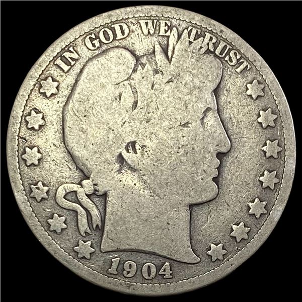 1904-S Silver Barber Half Dollar NICELY CIRCULATED