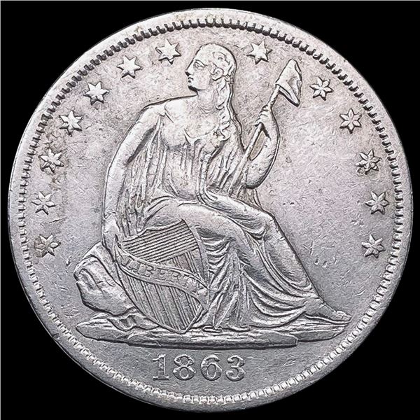 1863-S Seated Liberty Half Dollar CLOSELY UNCIRCULATED