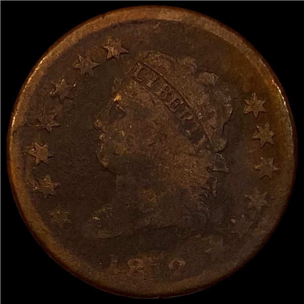 1812 Coronet Head Large Cent NICELY  CIRCULATED