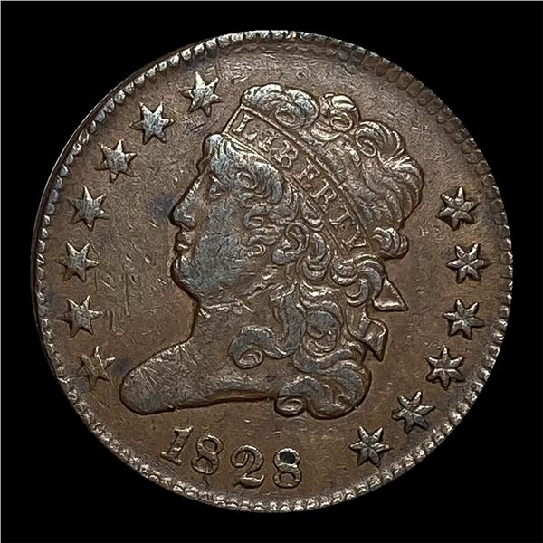 1828 Classic Head Half Cent CLOSELY UNCIRCULATED