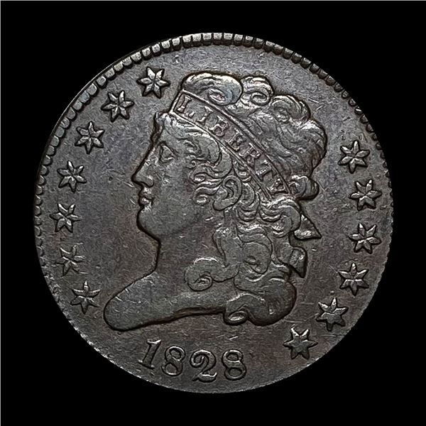 1828 Classic Head Half Cent NEARLY UNCIRCULATED