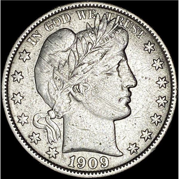 1909-O Silver Barber Half Dollar LIGHTLY  CIRCULATED