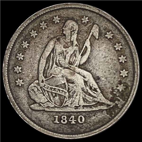 1840-O Seated Liberty Quarter NICELY CIRCULATED