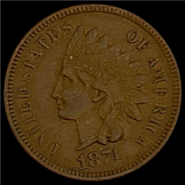 1874 Indian Head Cent CLOSELY UNCIRCULATED