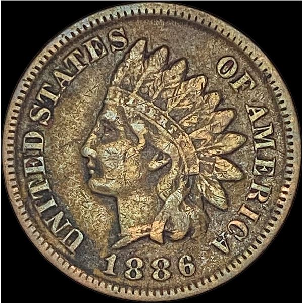 1886 Indian Head Cent ABOUT UNCIRCULATED