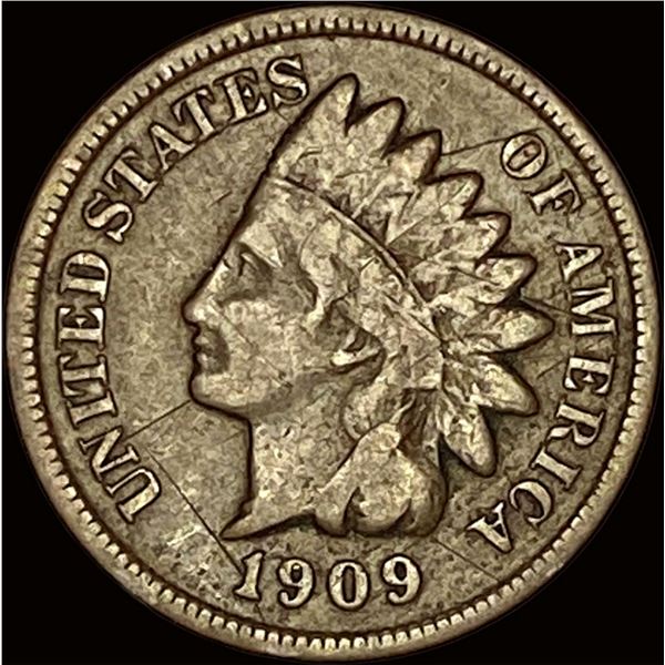 1909-S Indian Head Cent LIGHTLY CIRCULATED
