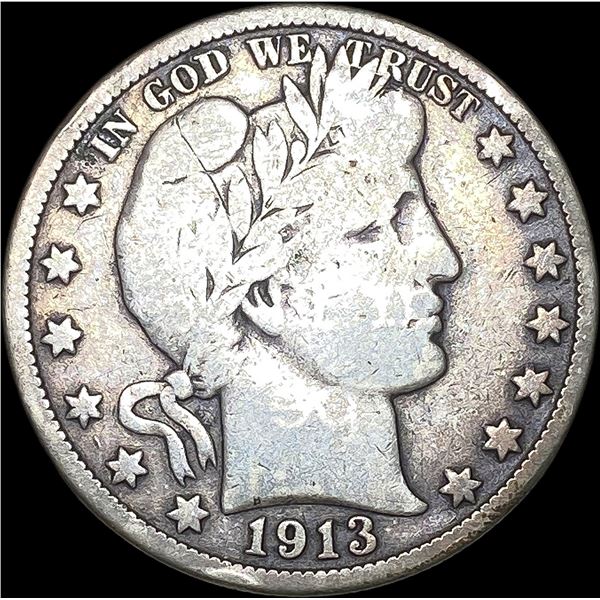 1913 Barber Half Dollar NICELY CIRCULATED