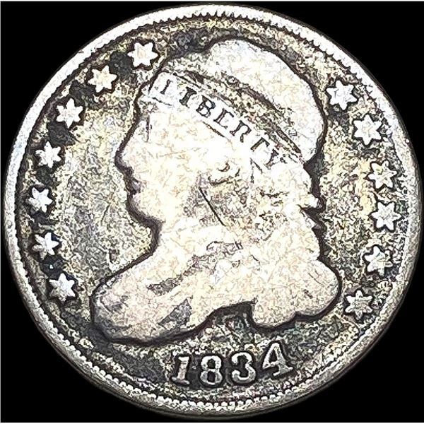 1834 Capped Bust Dime NICELY CIRCULATED