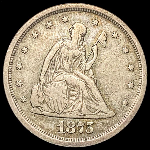1875-S Silver Twenty Cents NEAR UNC