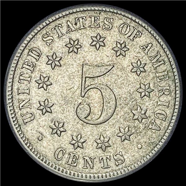 1875 Shield Nickel NEARLY UNCIRCULATED