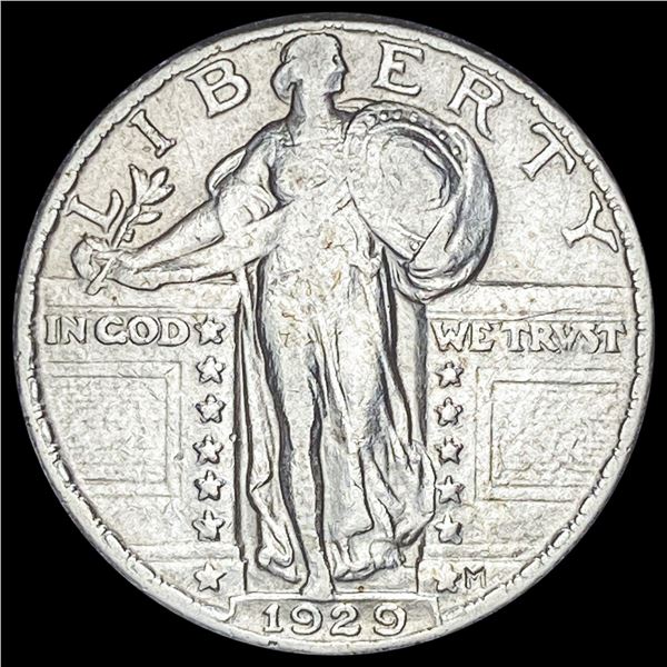 1929 Standing Liberty Silver Quarter NEARLY  UNCIRCULATED