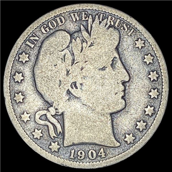 1904-O Silver Barber Half Dollar NICELY  CIRCULATED