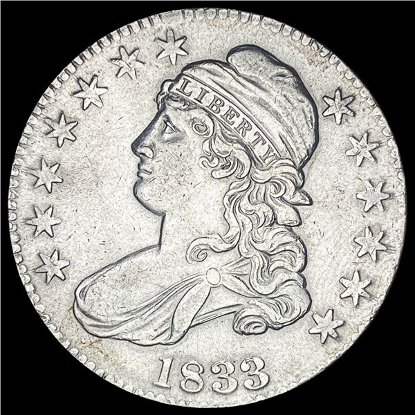 1833 Capped Bust Half Dollar CLOSELY  UNCIRCULATED