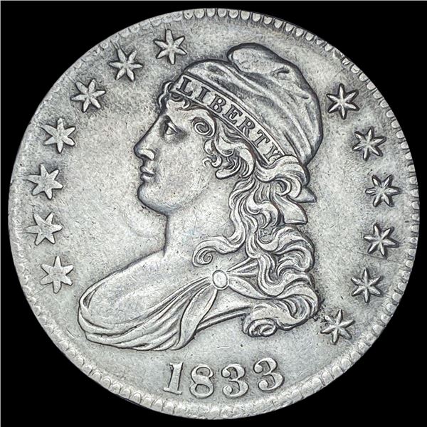 1833 Capped Bust Half Dollar CLOSELY  UNCIRCULATED