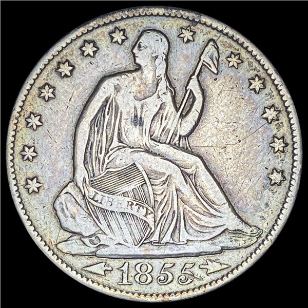 1855-O Silver Half Dollar (Seated Liberty)  LIGHTLY CIRCULATED