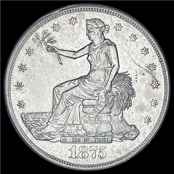 1875-S Silver Trade Dollar CLOSELY  UNCIRCULATED