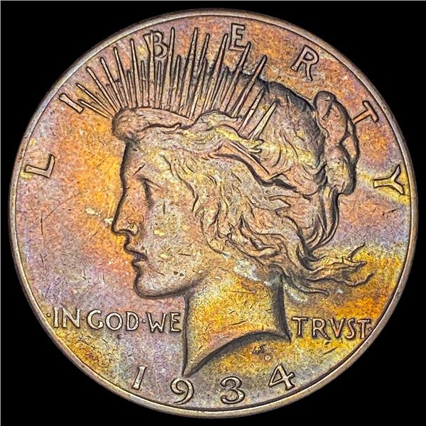 1934-D Silver Peace Dollar NEARLY  UNCIRCULATED