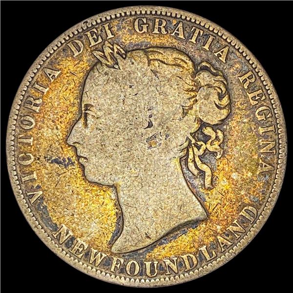 1900 Newfoundland Silver 50 Cents NICELY  CIRCULATED