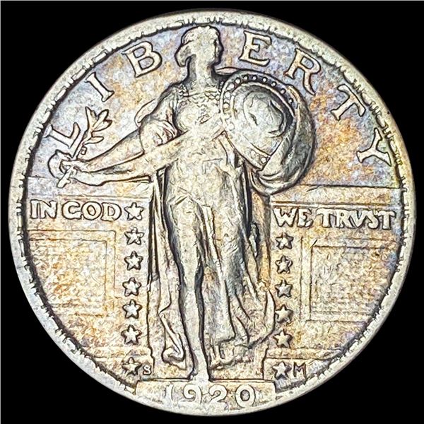 1920-S Silver Standing Liberty Quarter NEARLY  UNCIRCULATED