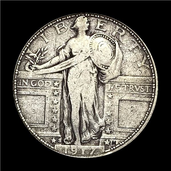 1917-S Type 1 Standing Liberty Quarter NICELY CIRCULATED