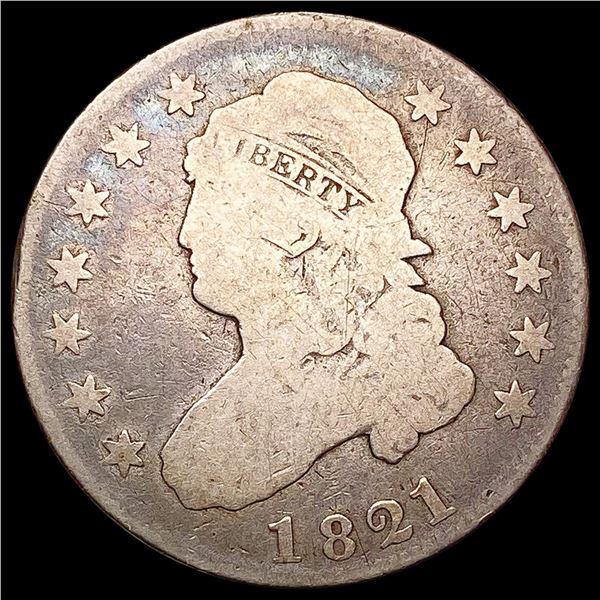 1821 Capped Bust Quarter NICELY CIRCULATED