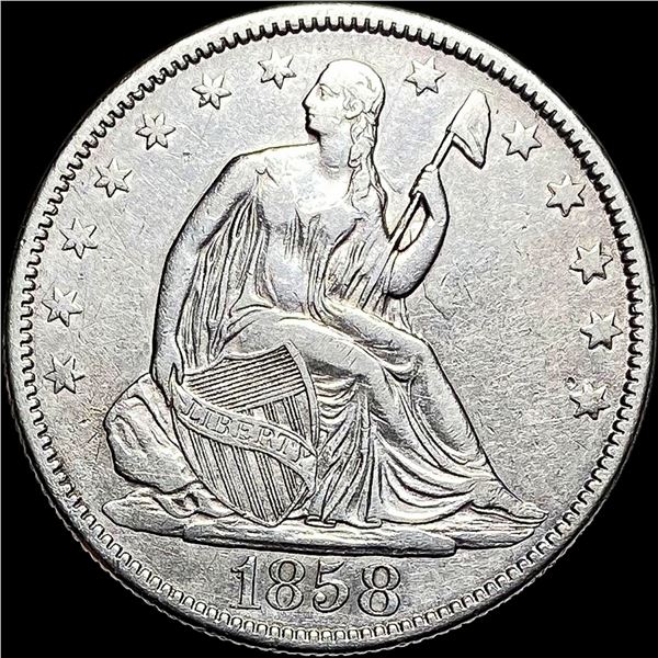 1858 Seated Liberty Half Dollar CLOSELY UNCIRCULATED