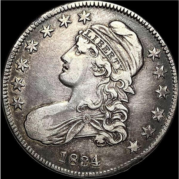 1834 Silver Capped Bust Half Dollar LIGHTLY CIRCULATED