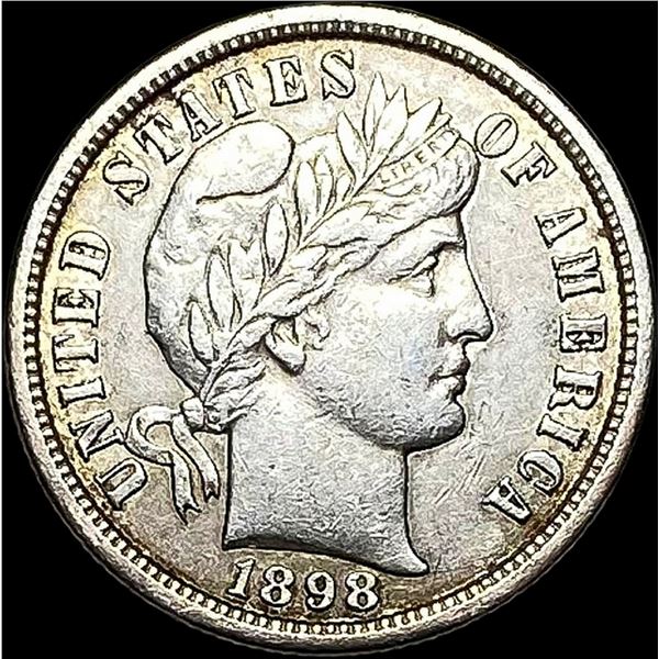 1898-S Silver Barber Dime CHOICE AU